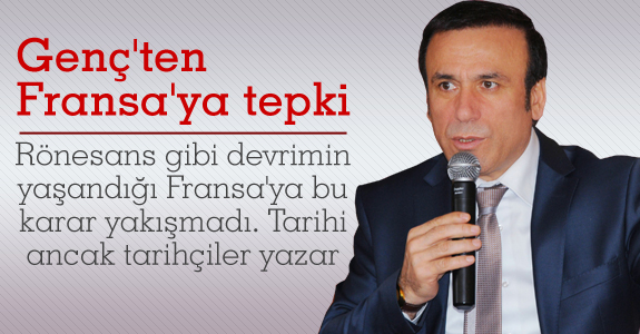 Genç'ten Fransa'ya tepki