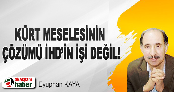 Kürt meselesinin çözümü İHD’in işi değil!