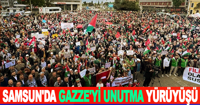 Samsun'da Gazze'yi Unutma Yürüyüşü