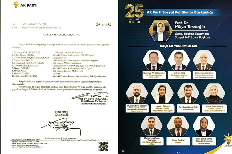Süleyman Kaldırım AK Parti Sosyal Politikalar Başkan Yardımcısı Oldu