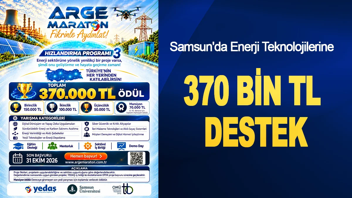 Samsun'da Enerji Teknolojilerine 370 Bin TL Destek