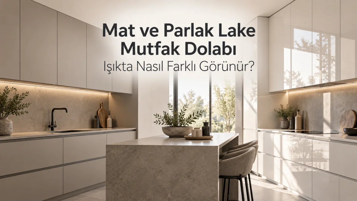 Mat ve Parlak Lake Mutfak Dolabı Işıkta Nasıl Farklı Görünür?
