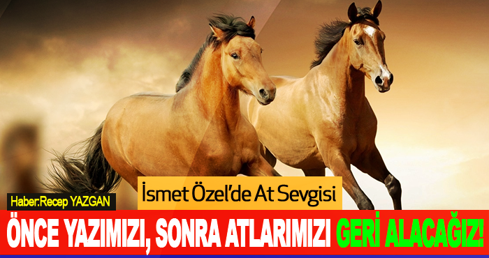 Önce Yazımızı, Sonra Atlarımızı Geri Alacağız!