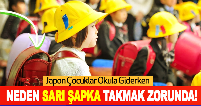 Japon Çocuklar Okula Giderken Neden Sarı Şapka Takmak Zorunda!