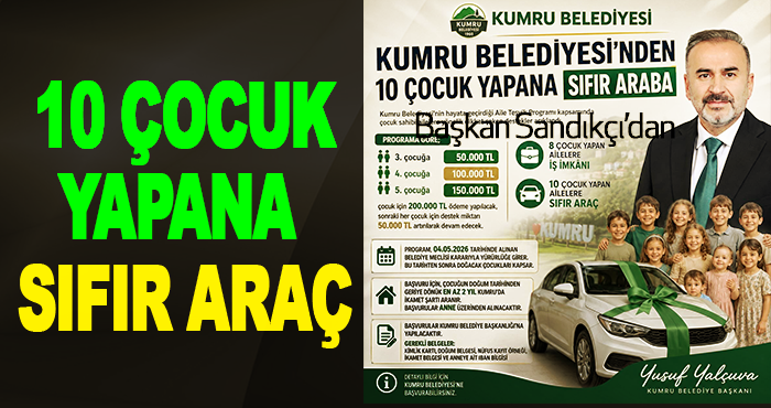 10 Çocuk Yapana Sıfır Araç