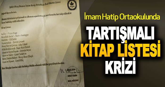 İmam hatip ortaokulunda Tartışmalı Kitap Listesi Krizi