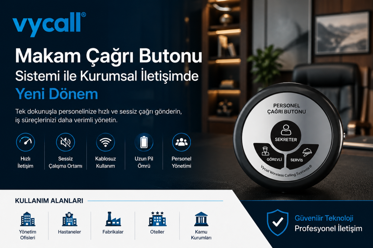 Vycall Makam Çağrı Butonu Sistemleri ile Kurumsal İletişimde Yeni Dönem