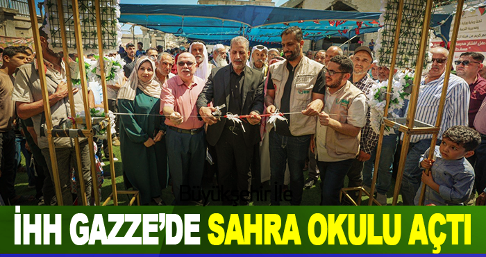 İHH Gazze’de sahra okulu açtı
