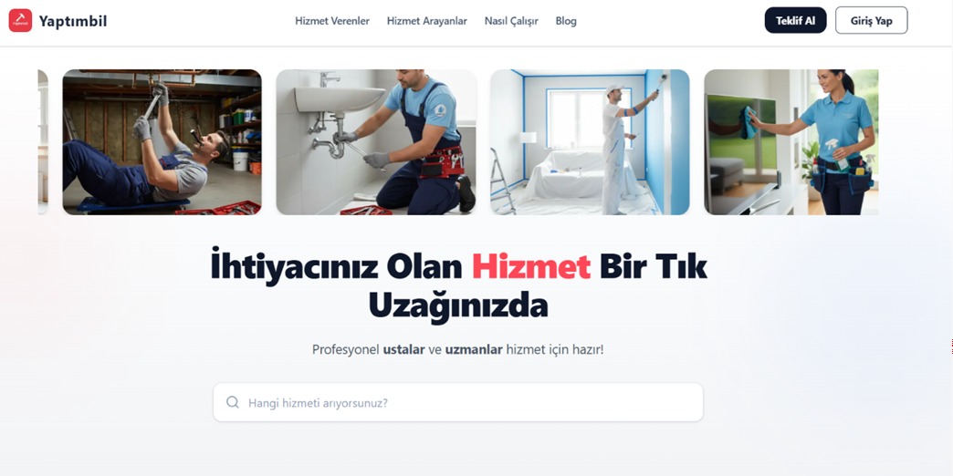 Profesyonel ve Güvenilir Ustalara Hızlı Erişim