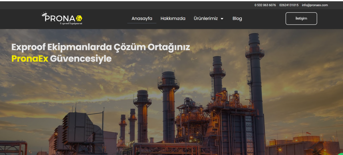 Pronaex Exproof Ürünleri ile Endüstriyel Güvenlikte Profesyonel Çözümler
