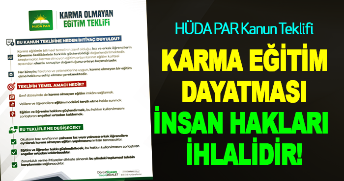 Karma Eğitim Dayatması insan hakları ihlalidir!