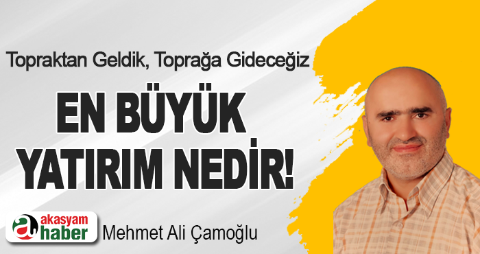 Topraktan Geldik, Toprağa Gideceğiz