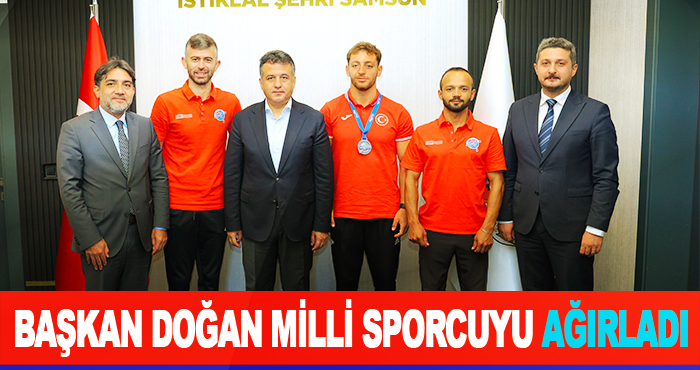 Başkan Doğan Milli Sporcuyu Ağırladı