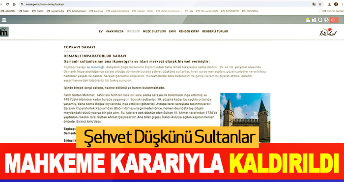 Şehvet Düşkünü Sultanlar Mahkeme Kararıyla Kaldırıldı