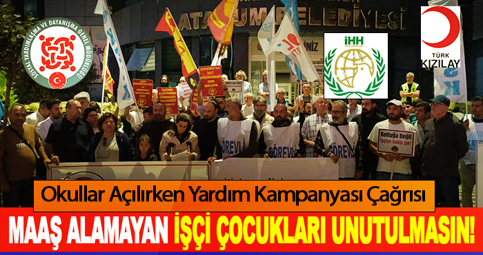 Okullar Açılırken Yardım Kampanyası Çağrısı