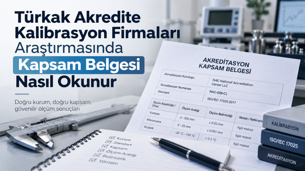 Türkak Akredite Kalibrasyon Firmaları Araştırmasında Kapsam Belgesi Nasıl Okunur