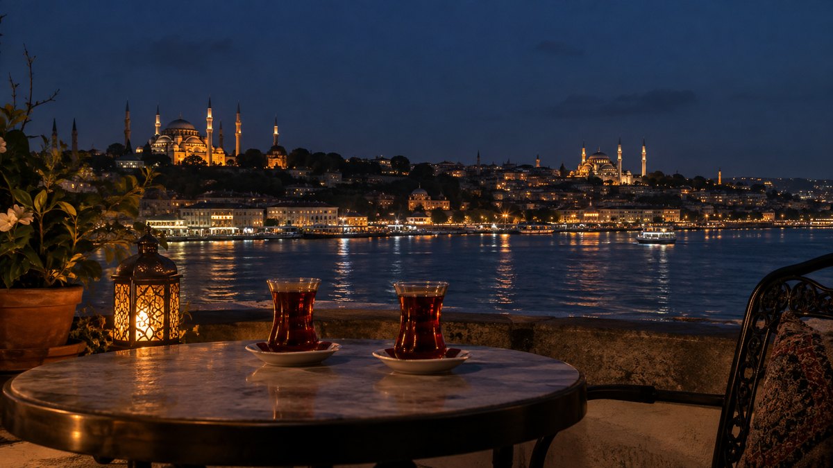 Gece Geç Saatte İstanbul’da Sakin Bir Mola