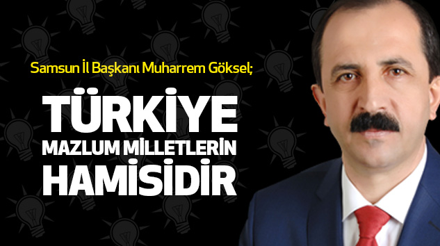 AK Parti Samsun İl Başkanı Göksel: Türkiye Mazlum Milletlerin Hamisidir