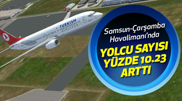 Samsun-Çarşamba Havalimanı’nda Yolcu Sayısı Yüzde 10.23 Arttı