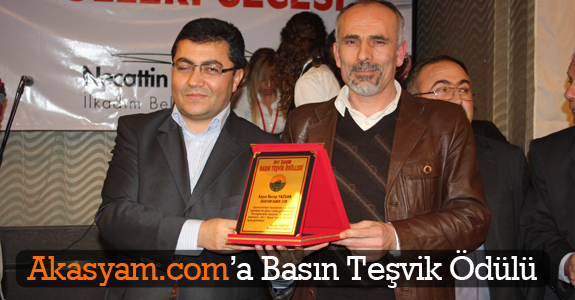 Akasyam.com’a Basın Teşvik Ödülü