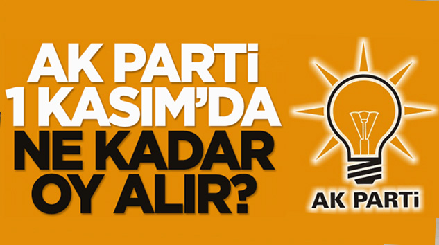 AK Parti 1 Kasım'da ne kadar oy alır?