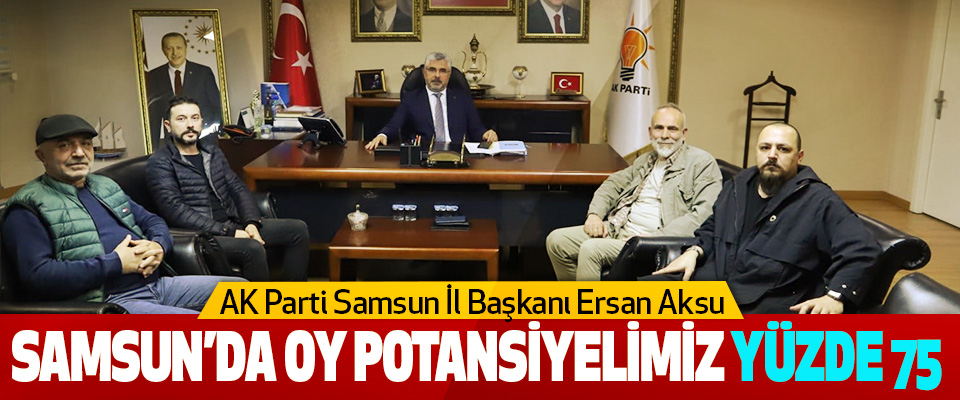 AK Parti Samsun İl Başkanı Ersan Aksu: Samsun’da Oy Potansiyelimiz Yüzde 75
