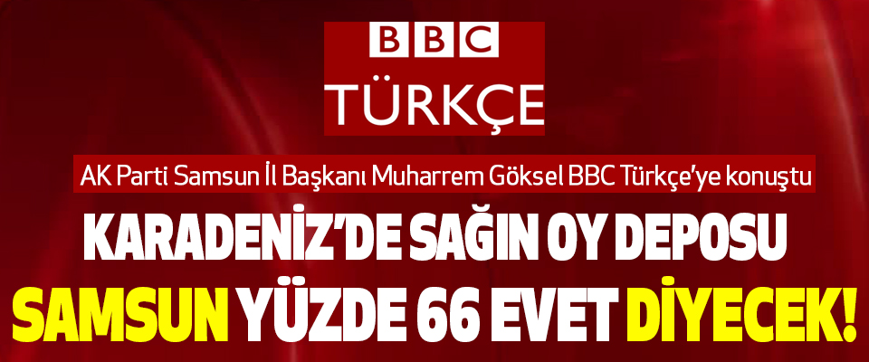 AK Parti Samsun İl Başkanı Muharrem Göksel BBC Türkçe’ye konuştu