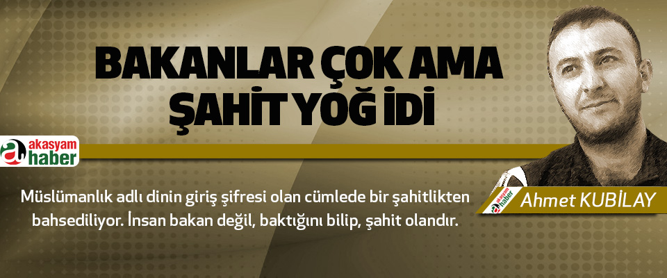 Bakanlar Çok Ama Şahit Yoğ İdi