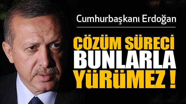 Cumhurbaşkanı Erdoğan: Çözüm süreci bunlarla yürümez !