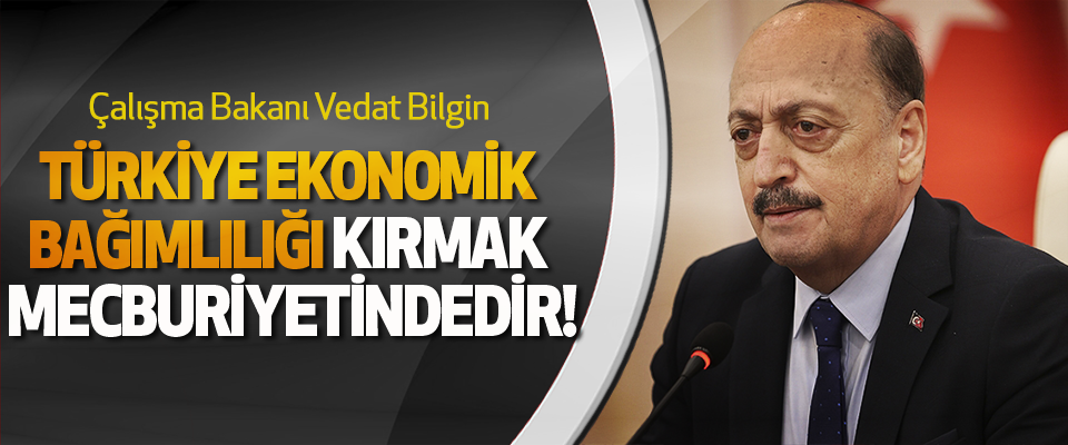Çalışma Bakanı Vedat Bilgin: Türkiye Ekonomik Bağımlılığı Kırmak Mecburiyetindedir!