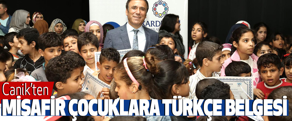 Canik'ten Misafir Çocuklara Türkçe Belgesi