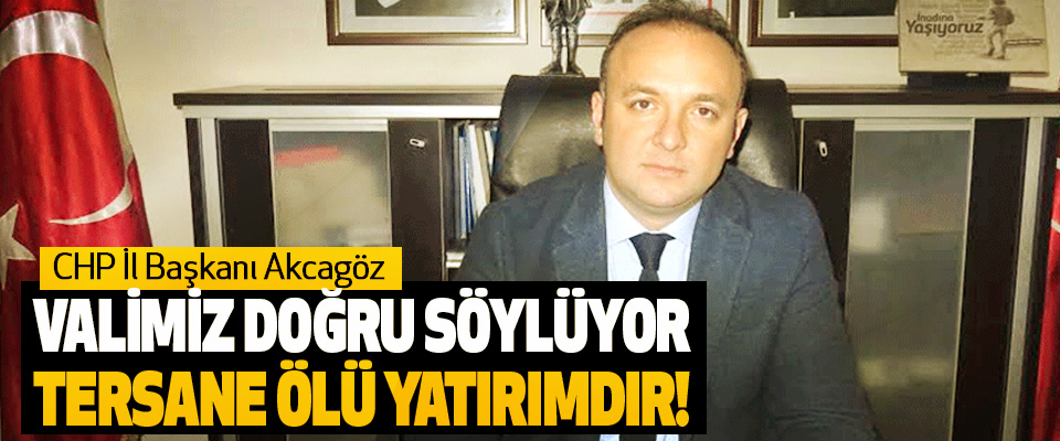 CHP İl Başkanı Akcagöz: Valimiz doğru söylüyor, tersane ölü yatırımdır!