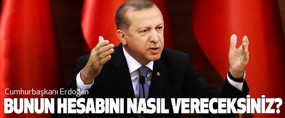 Cumhurbaşkanı Erdoğan: Bunun Hesabını Nasıl Vereceksiniz?