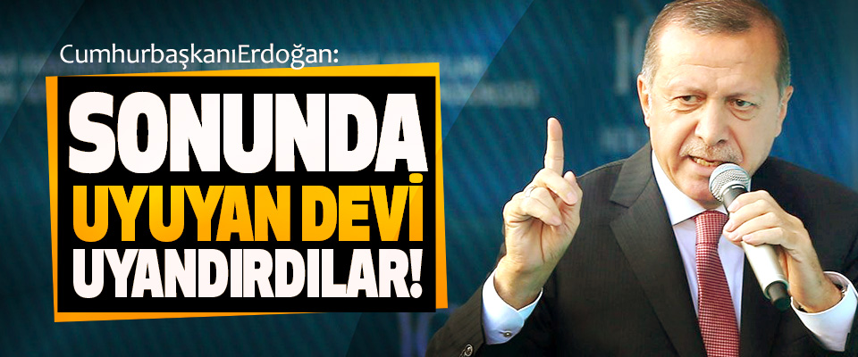 Cumhurbaşkanı Erdoğan: Sonunda Uyuyan Devi Uyandırdılar!