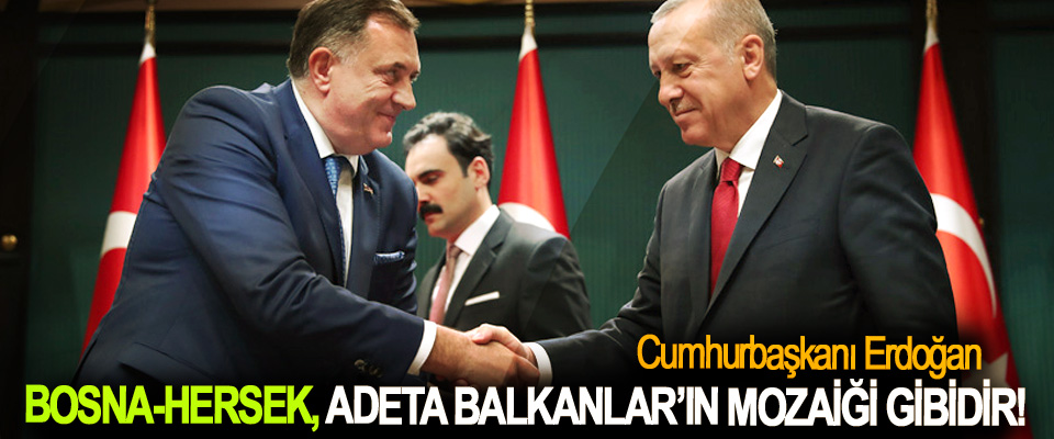 Cumhurbaşkanı Erdoğan: Bosna-Hersek, adeta Balkanlar’ın mozaiği gibidir!