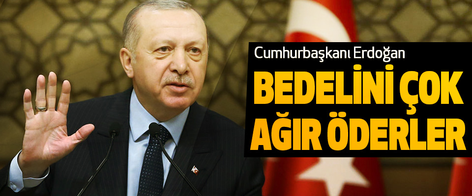 Cumhurbaşkanı Erdoğan: Bedelini Çok Ağır Öderler