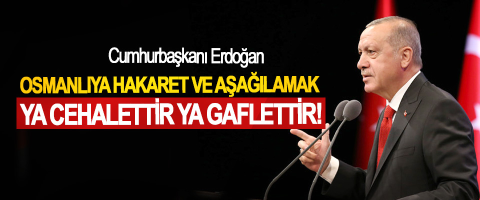Cumhurbaşkanı Erdoğan: Osmanlıya Hakaret Ve Aşağılamak Ya Cehalettir Ya Gaflettir!