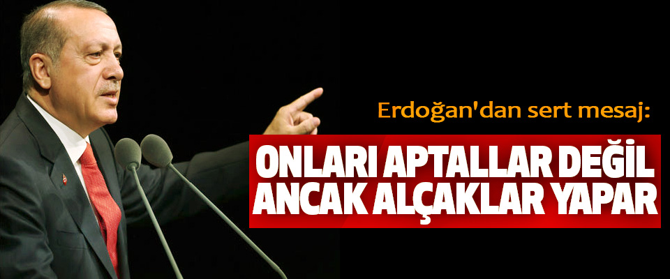 Erdoğan'dan sert mesaj: onları aptallar değil ancak alçaklar yapar