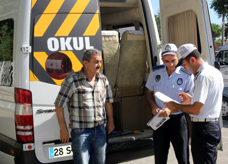 Giresun'da öğrenci servisi araçları denetlendi