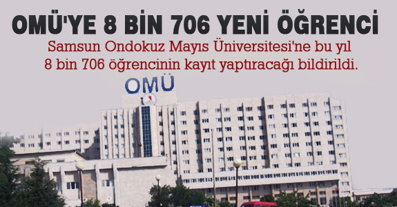 Omü'ye 8 Bin 706 yeni Öğrenci Kayıt Yaptıracak