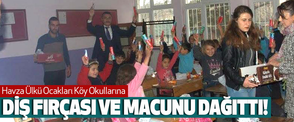 Havza Ülkü Ocakları Köy Okullarına Diş fırçası ve macunu dağıttı!