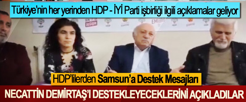 HDP’lilerden Samsun’a Destek Mesajları