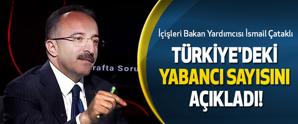 İçişleri Bakan Yardımcısı İsmail Çataklı Türkiye'deki yabancı sayısını açıkladı!