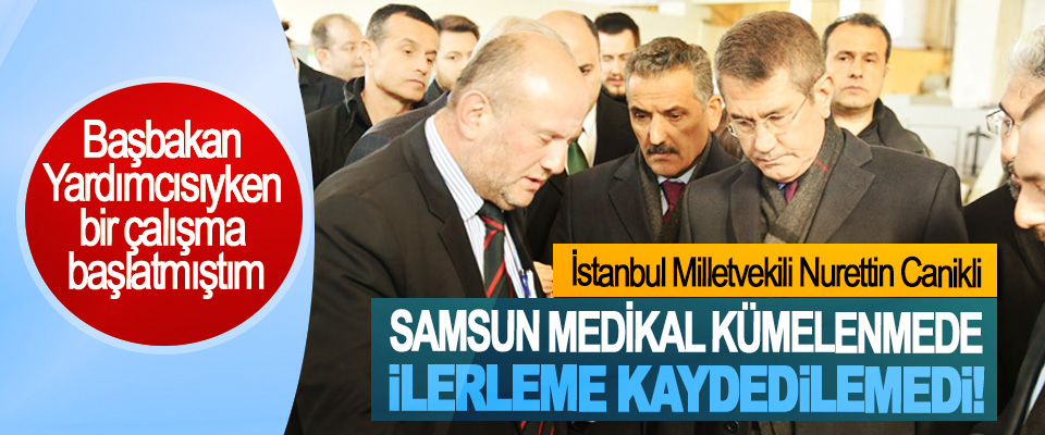İstanbul Milletvekili Nurettin Canikli; Samsun medikal kümelenmede ilerleme kaydedilemedi!