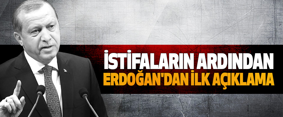 İstifaların Ardından Erdoğan'dan İlk Açıklama