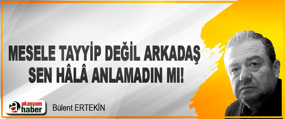 Mesele Tayyip Değil Arkadaş, Sen Hâlâ Anlamadın Mı!