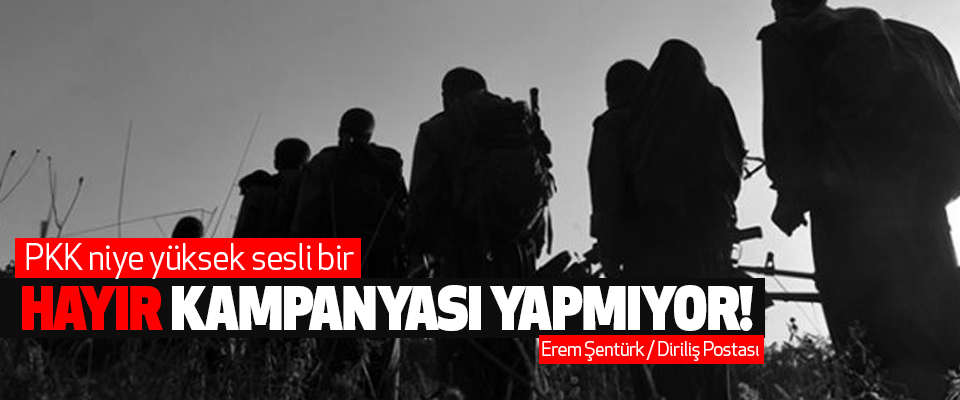 PKK niye yüksek sesli bir hayır kampanyası yapmıyor!
