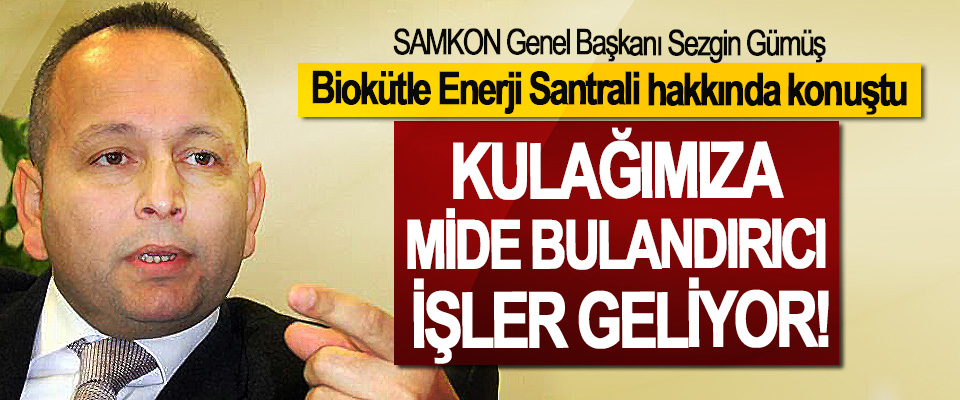 SAMKON Genel Başkanı Sezgin Gümüş Biokütle Enerji Santrali hakkında konuştu