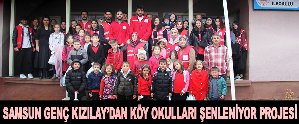 Samsun Genç Kızılay’dan Köy Okulları Şenleniyor Projesi