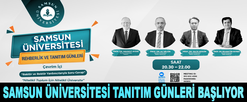 Samsun Üniversitesi Tanıtım Günleri Başlıyor